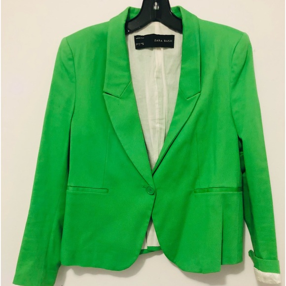 COPY - Zara Basic Green Blazer L - Picture 3 of 4